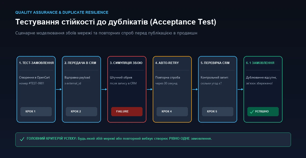 Тестирование CRM интеграции OpenCart на дублирование заказов