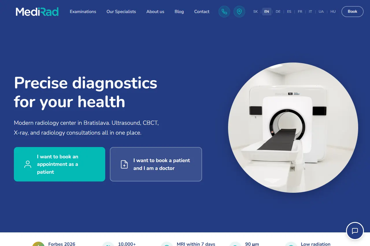 Project page preview: Medirad